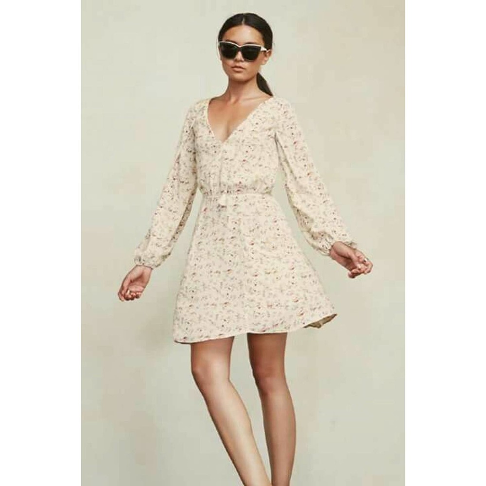 Reformation Misha Floral Print Mini Dress 4 S Rare